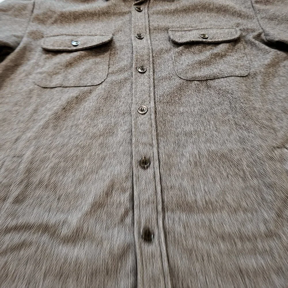 Bonobos | Grey Herringbone Sweater Overshirt | Size Large - Picture 6 of 10